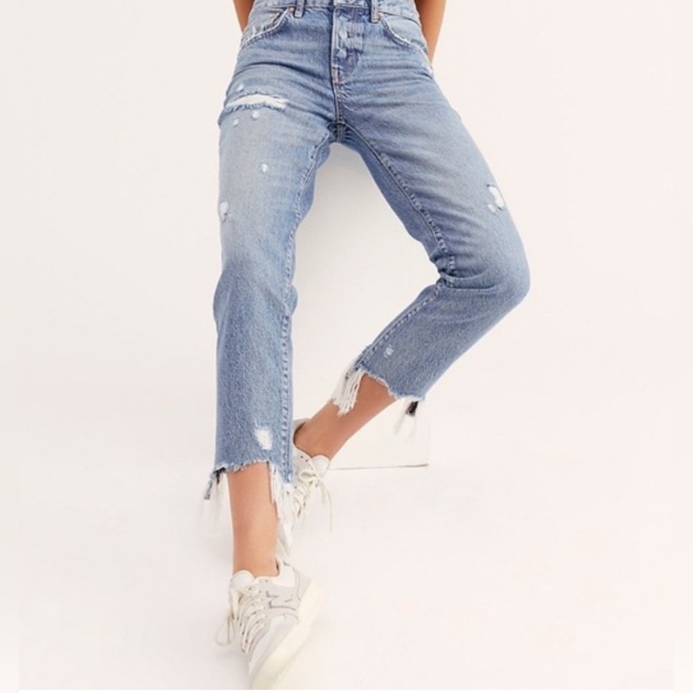 Free people We the free Good Time Relaxed Jeans. Color November Rain - Picture 4 of 9